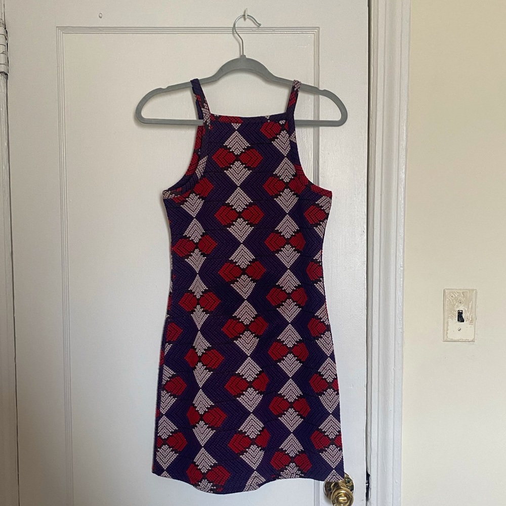 Topshop Geometric Bodycon Dress